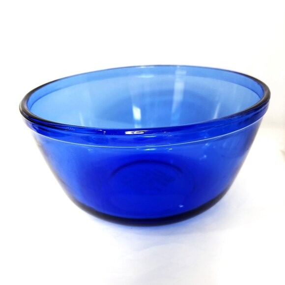 Anchor Ovenware  Mixing Bowl 2.5 Quart Cobalt Blue Glass #1058 - Picture 1 of 6